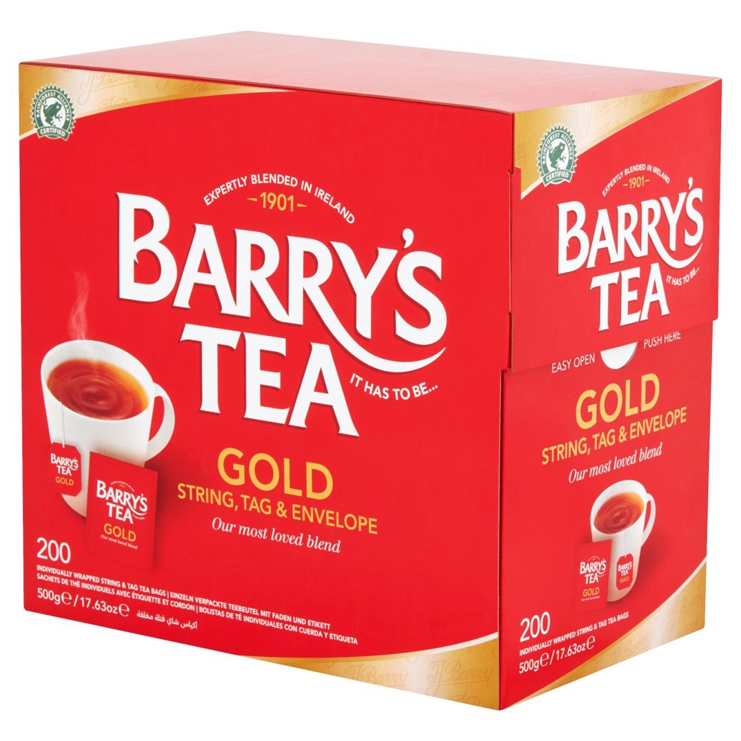 Barry's Tea Gold Tagged & Enveloped at Plumule Expat shop Rotterdam.