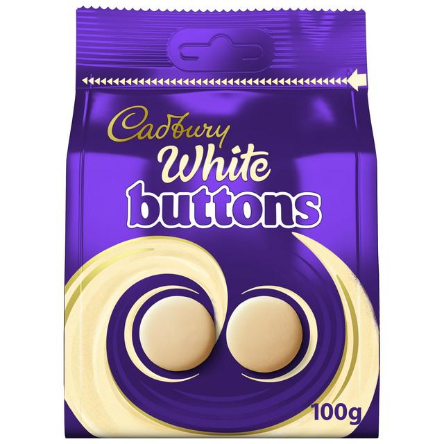 Cadbury White Buttons 100g Pouch PK10 free