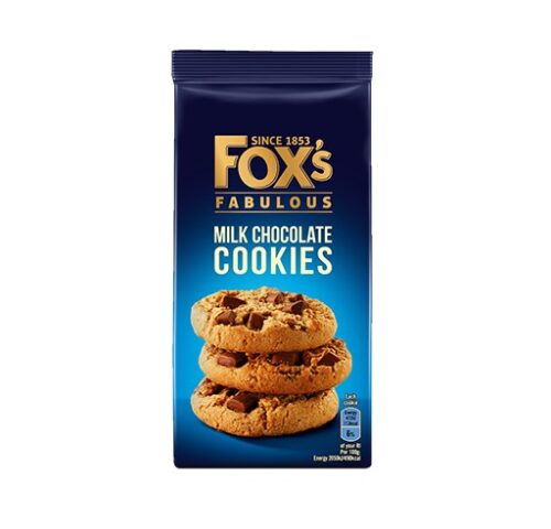 Fox's Fabulous Milk Chocolate Cookies 180g PK8
