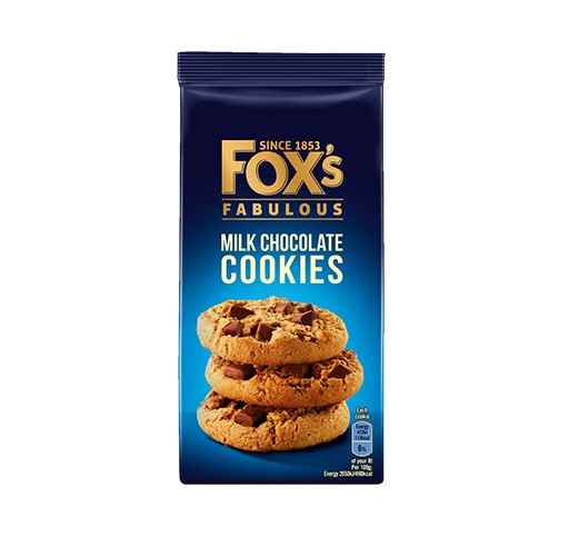 Fox's Fabulous Milk Chocolate Cookies 180g PK8