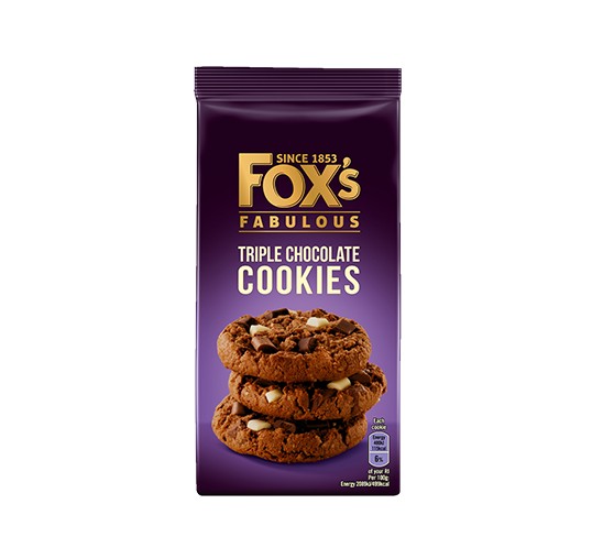 Fox's Fabulous Triple Chocolate Cookies 180g PK8